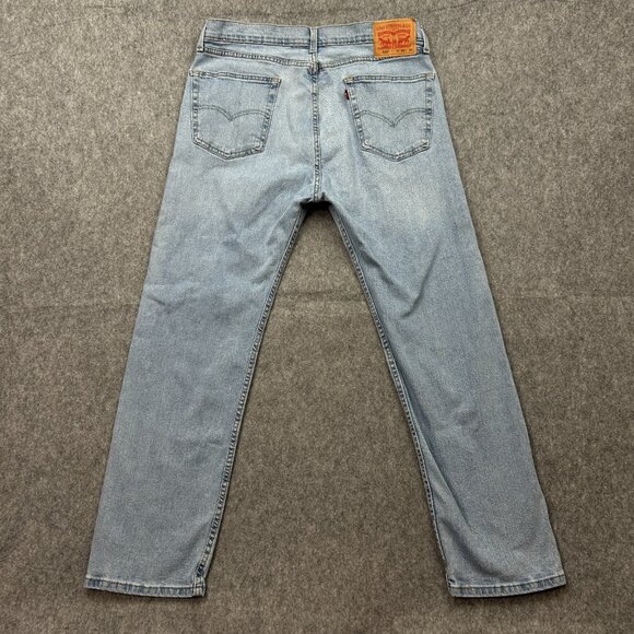 Levi's 505 Regular Fit Straight Leg Jeans Men's Size 36 X 30 Light Wash Denim - Picture 3 of 12